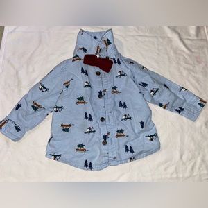 Old Navy baby boy button up, size 6-12m